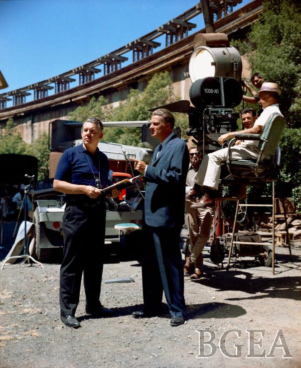 Billy Graham on the set of a World Wide Pictures film, 1963
