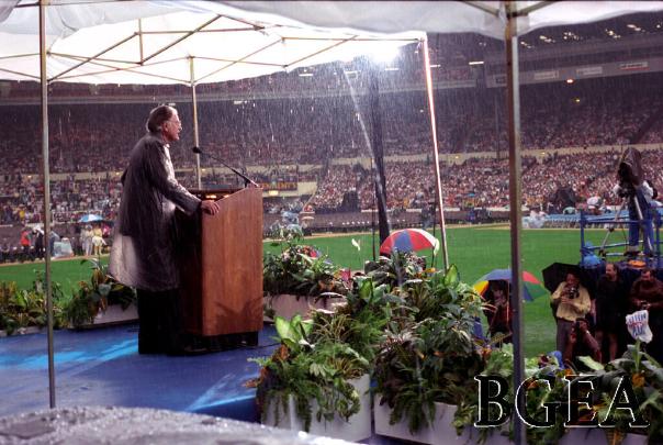 Billy Graham in the Pulpit at Wembley Stadium, 1989 (1804611)