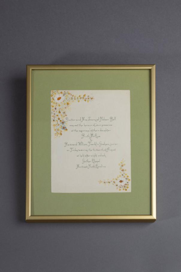 Billy and Ruth Graham's Wedding Invitation