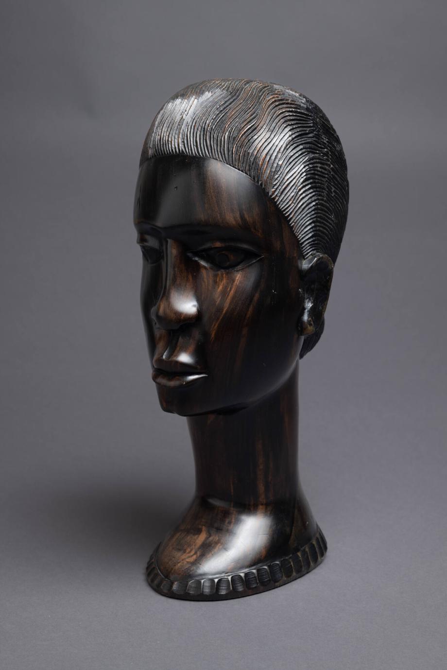 African wooden bust of a woman given to Billy Graham