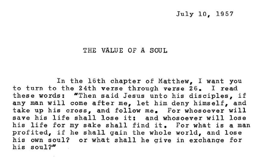 Billy Graham's Greater New York Crusade sermon transcript